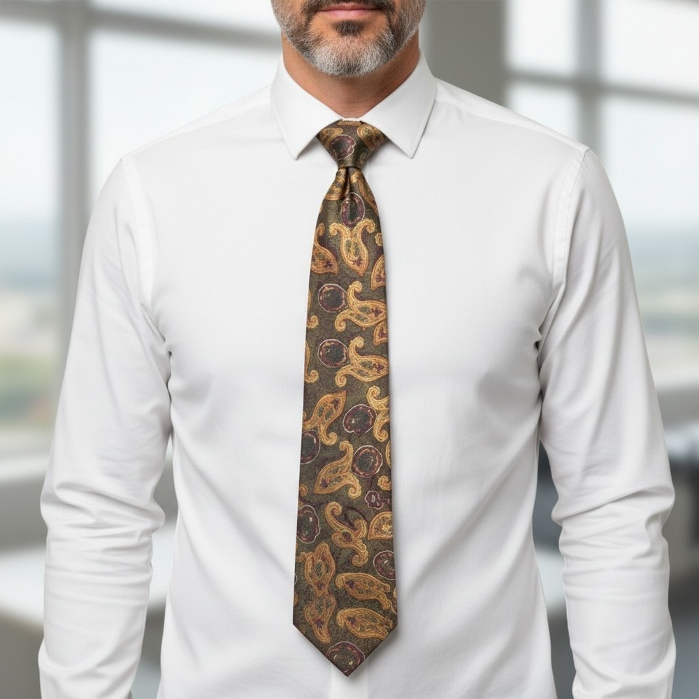 Liberty London Silk Tie Paisley Print British Designer Luxury Men’s Necktie